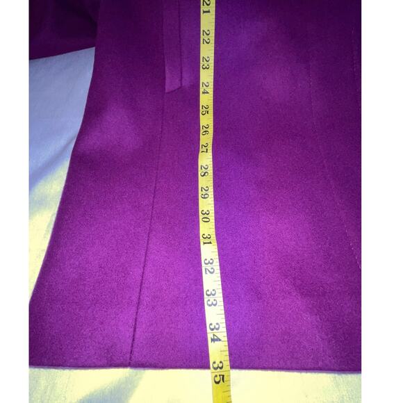 Via Spiga Magenta Wool Blend Coat - Women's Size 12 - Simply Fabulous! - Picture 9 of 15